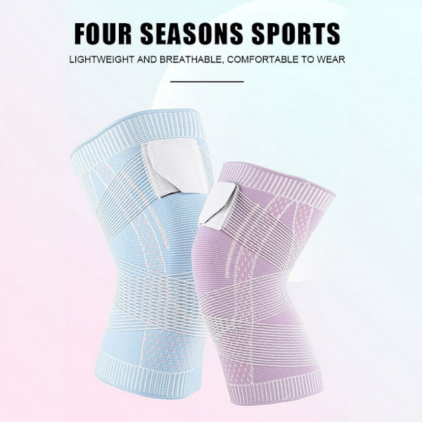 1 Pack Sports Knäskydd Kompression Elastisk Knäskydd Stöd Fitness Knäskydd Skyddande Bandage (Lila, S)
