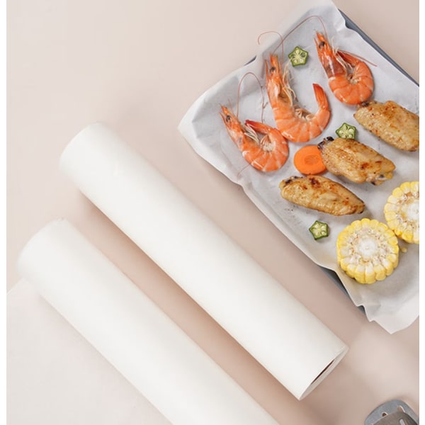 Bagepapirsrulle 50 m lang, 30 cm bred, non-stick bagepapir til køkken, forskellige mængder -
