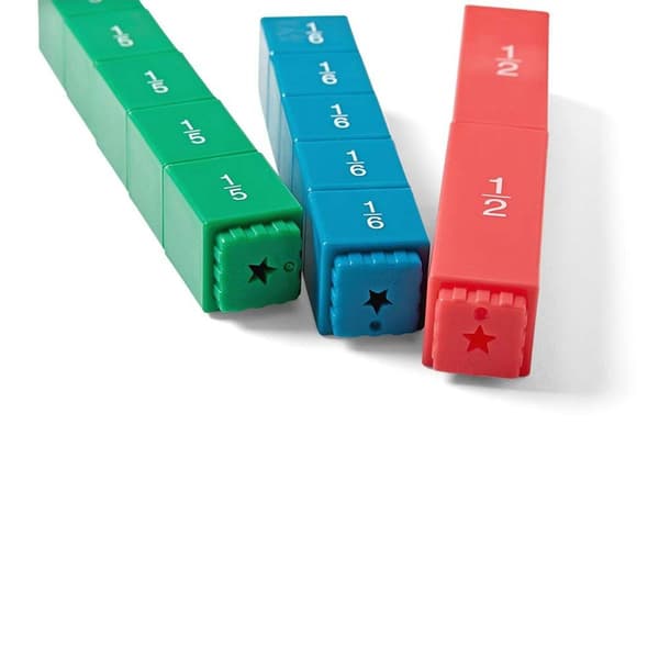 Regnbue brøk tårn terning, Montessori matematik materialer til børn KLB