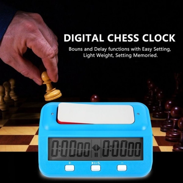 HQT101 Plastic Chess Clock Go Chess Timer (vinrød)