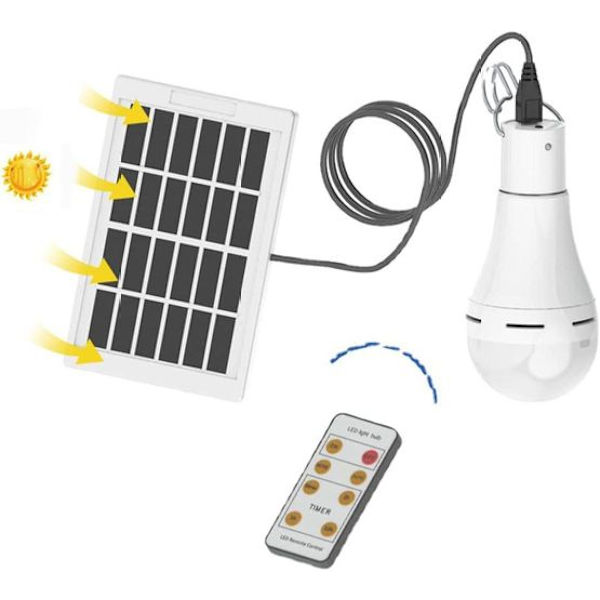 Pakke med 2 solcellelamper 9W LED solcellelampe solcellelamper bærbare