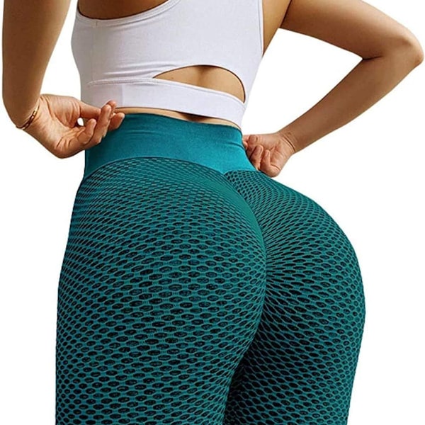 Berømte leggings, kvinder butt løft yoga bukser høj 03 hær grøn KLB