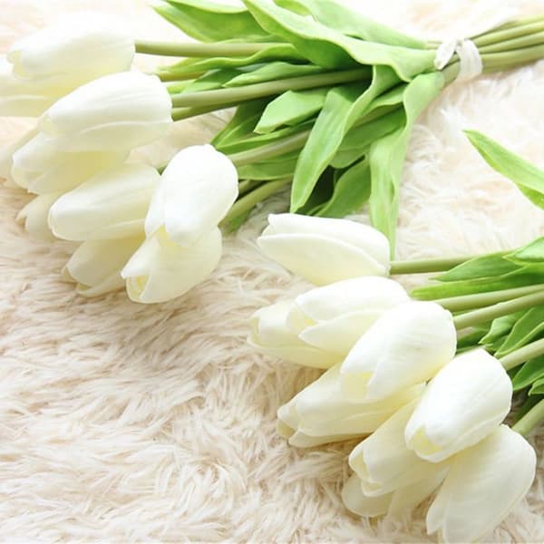 Ekte kunstige tulipanblomster