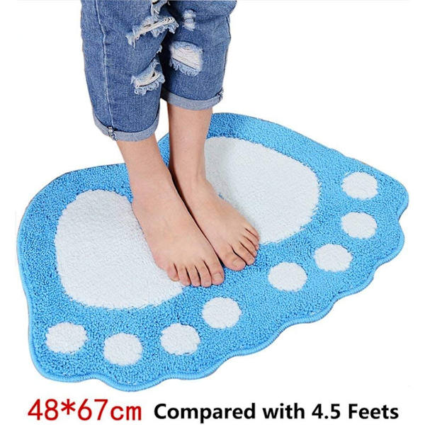 Halkskyddad badrumsmatta (grå) Stor 67 * 48 cm, Snabbtorkande köksmatta för badrum absorberar vatten för sovrum-