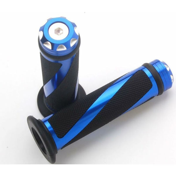 Universal Motorcykel Greb 1 Par Universal 7/8\" Motorcykel Gummi Styrgreb (Blå) KLB