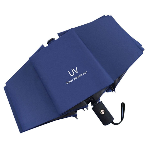 UV Automatisk Paraply og Regn Sammenfoldelig Paraply Navy Blue KLB