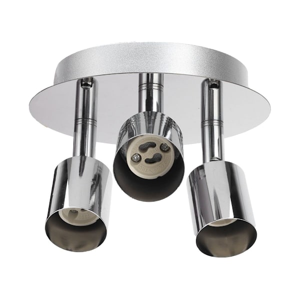 Lampeholder, 3 hoder, sirkulær form, moderne, enkel, GU10 sokkel KLB