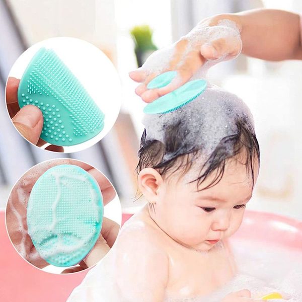 Baby vuggehette børste, baby badebørste, silikon baby vuggeform1