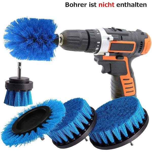 Borstfäste borr set, 5 delar, borstborstar, fäste rengöringsborste,