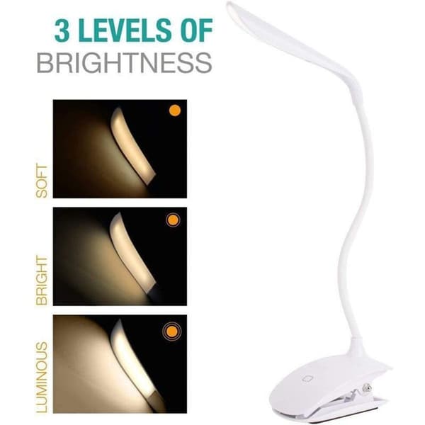 Genopladelig klipslampe: 16 LED'er C perfekt til bogvarmere og