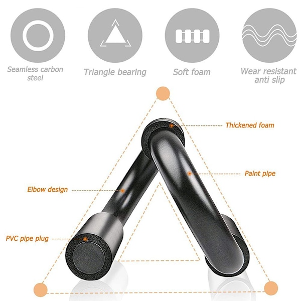 Premium Push-up Håndtag Sæt af 2 Push-up Bar med Elegant Design