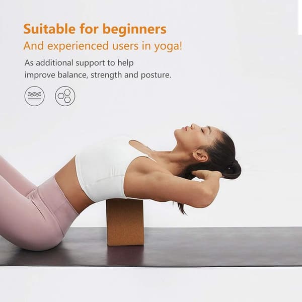 Yogablock set med 2 stycken, stabila och halkfria yogablock