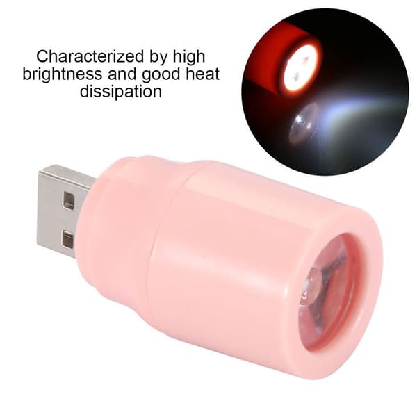 5V 1W langtidsholdbar mini USB LED-lampe i plast til studie KLB
