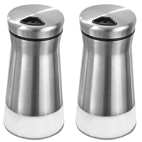 Salt- og pebersæt 2 stk., rustfrit stål og glas KLB