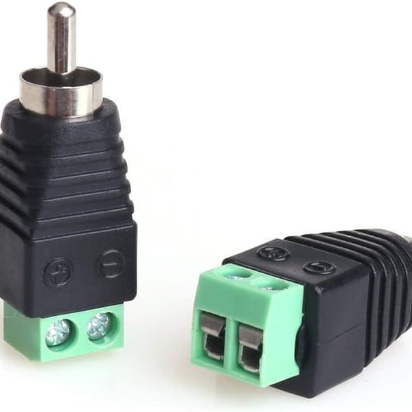 RCA-stikadapter terminalblok, RCA til AV-blok skrueforbindelse konnektor KLB