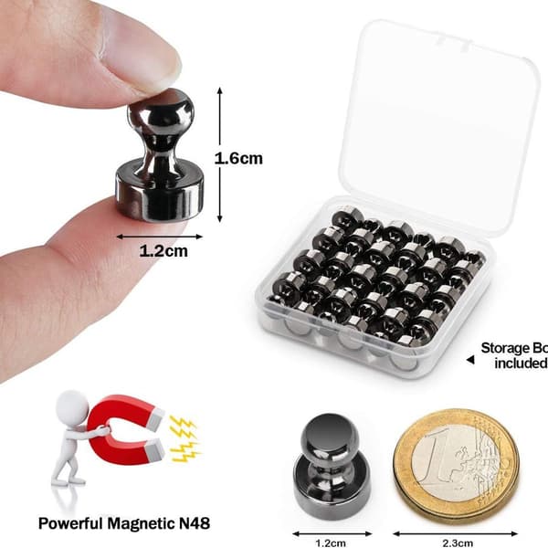 Magnet, magnetisk plade, neodym magnet, 24 magneter, stærk sømplade, KLB