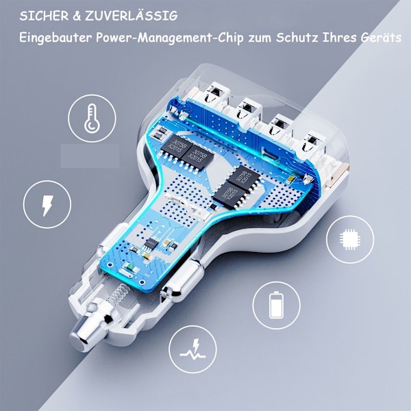 Bil laddare USB C, 83W 12V bil mobiltelefon laddare QC 3.0 + Typ C PD KLB