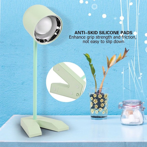 USB-laddningsbar LED-bordslampa med ögonskydd (grön) KLB