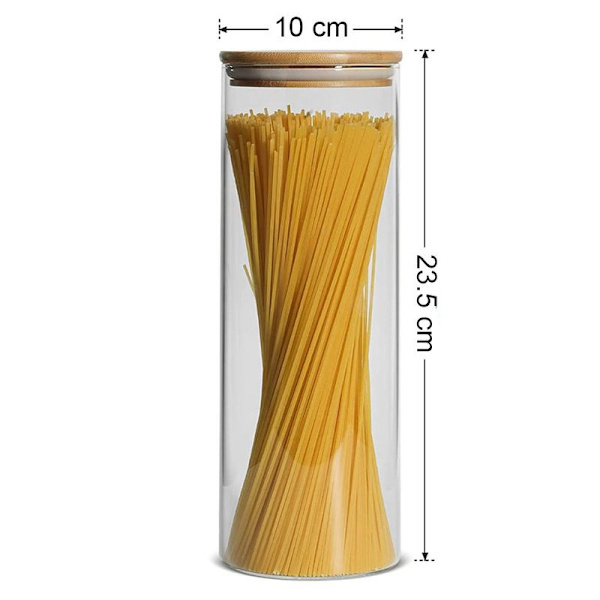 Oppbevaringsglass sett [2x1800ml] - Noodle & Spaghetti oppbevaring som