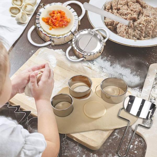 6-delt dejpresse sæt, ravioli maker, dumpling maker sæt, dumpling maker