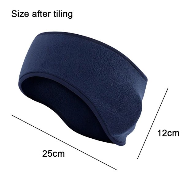 Stilfuld Simply Winter Fleece Ørevarmer Muffer Pandebånd til Mænd i Royal Blue