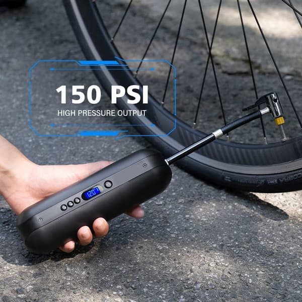 Elektrisk kompressor för luftpump I50PSI, bärbar cykelpump, minidäckpump KLB