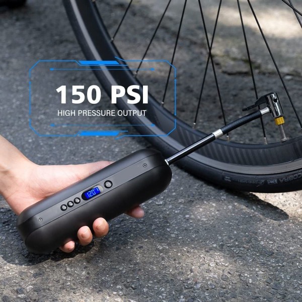 Ilmapumppu I50PSI Sähkökompressori Kannettava Polkupyörän Pumppu Mini Rengaspumppu KLB