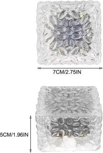 4 stk LED solcelle bakkelys isbitlys, kaldt hvitt lys