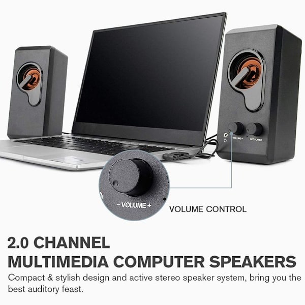 PC-högtalare, USB-dator RGB-högtalare stereohögtalarsystem för