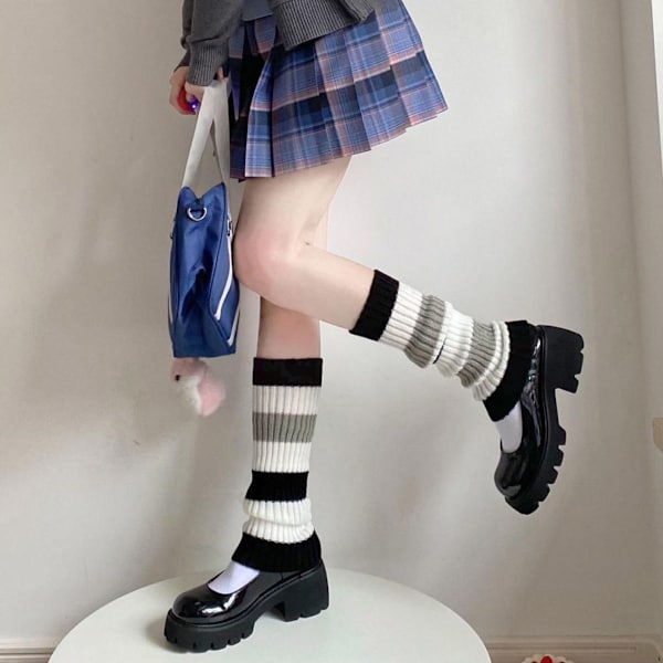 Leg Warmers Bløde Stilfulde Fancy Vinter 80'er Fest Tricolor KLB