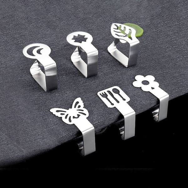 Stykker rustfrit stål dug clips, grafiske dug clips, høj elasticitet