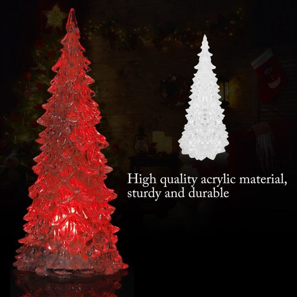LED-lampe i juletre-form, fargerikt nattlys for hjemmebaren KLB