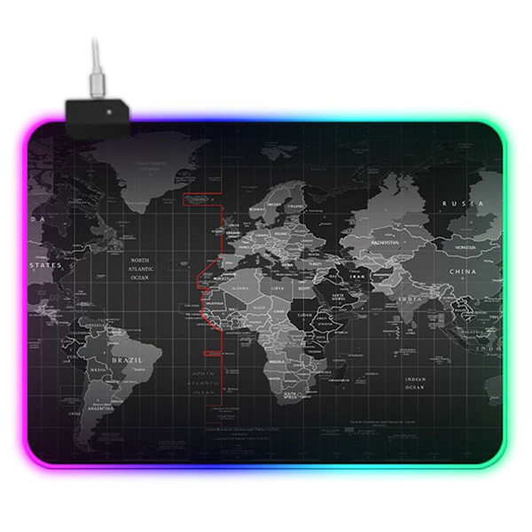 RGB Gaming Musemåtte LED Musemåtte Glat Overflade Kort 350x250x4mm