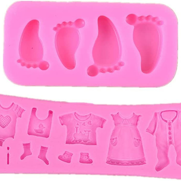 2 stk. Silikone Fondant Kageforme