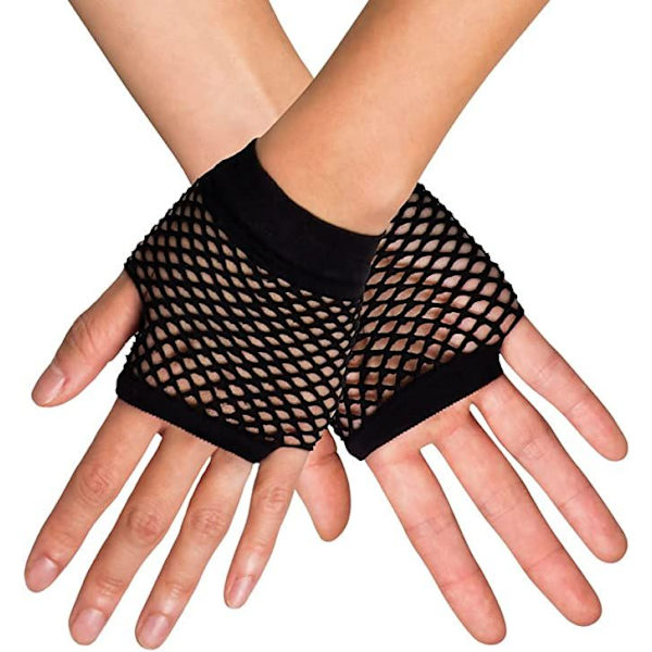 Sorte Mesh Handsker, One Size til Kvinder