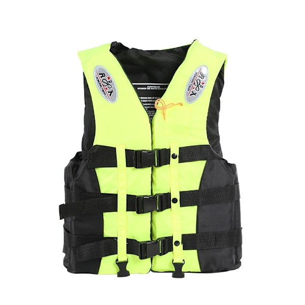 Redningsvest til voksne, svømmevest, opdriftshjælpejakke, egnet til fiskeri, sejlads, surfing, roning, kajaksejlads, vandsport, neon gul M KLB