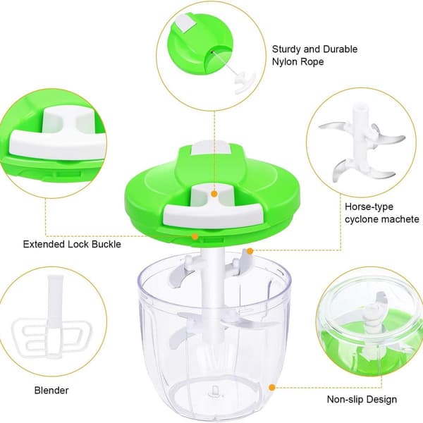 Løghakker med kabel, 900ML løghakker foodprocessor
