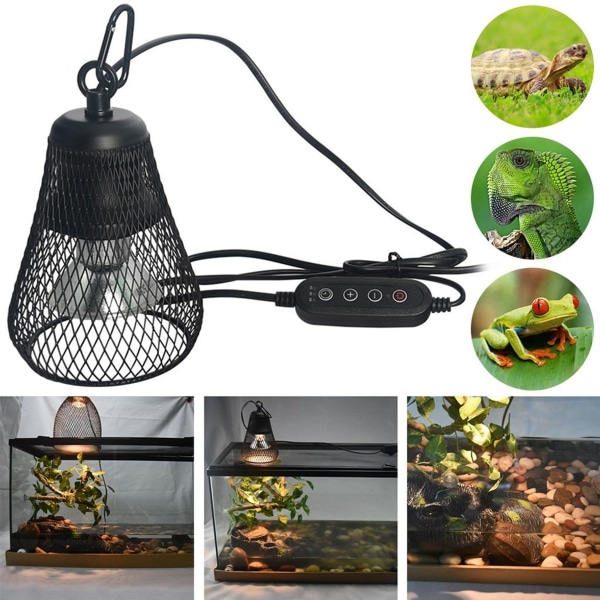 50W Reptil Pet Terrarium Brooder Värmeljus UVA UVB Dimbar värmelampa för KLB