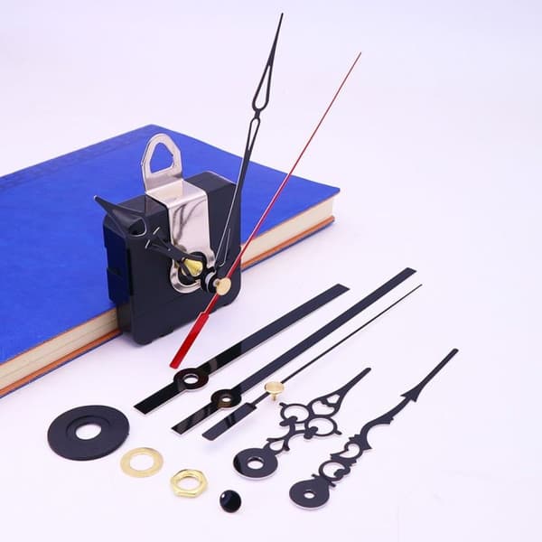 17mm axellängd väggklocka rörelse + 3 set metallvisare DIY klockset