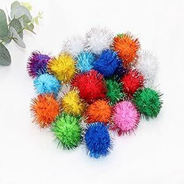 Glitterballer for katter, fargerike lette katteleker KLB