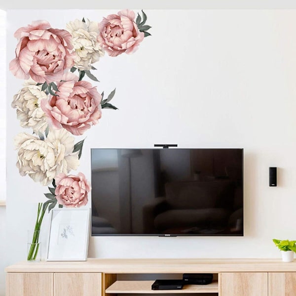 Blomster veggklistremerker, Peon veggklistremerker for soverom, Peon KLB