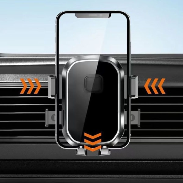 Mobilhållare bil, mobiltelefonhållare bil 360° vridbar mobiltelefonhållare, svart