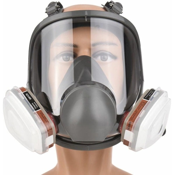 Gjenbrukbar åndedrettsmaske med full ansiktsdeksel, 16 i 1 åndedrettsmaske