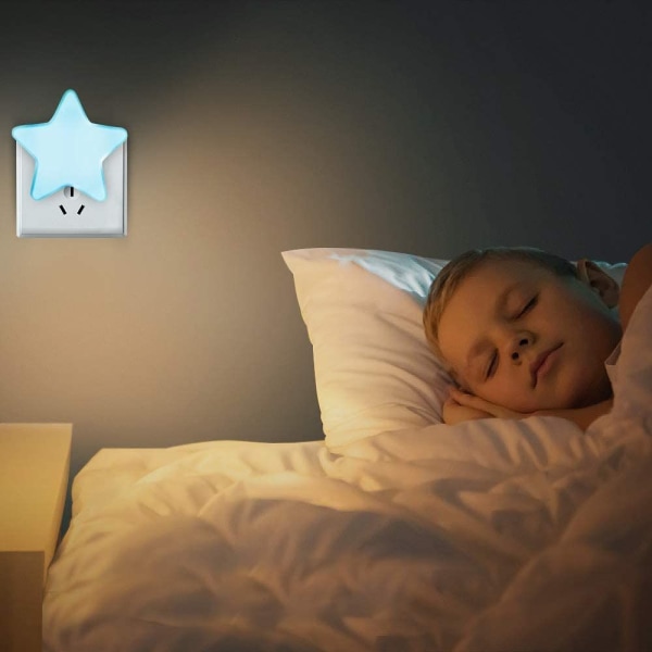 LED nattlampa stjärna uttag med skymningssensor Mycket bra för barnrum trappor sovrum kök orienteringsljus