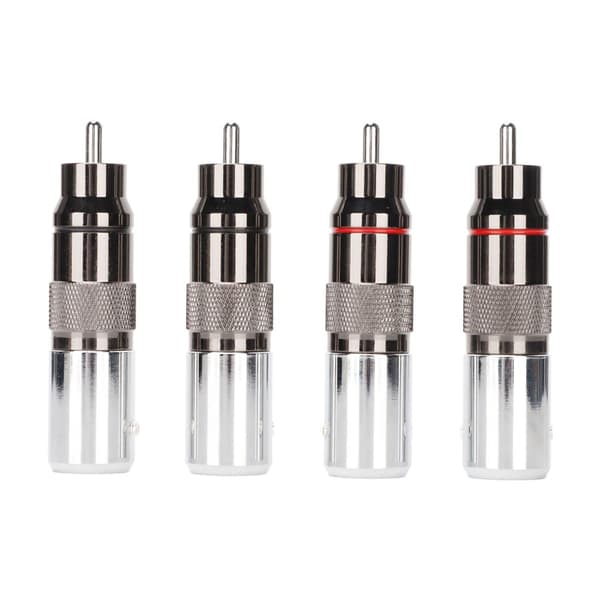 RCA-stik, forkromet, til gør-det-selv-lodning, RCA-lydstik, KLB