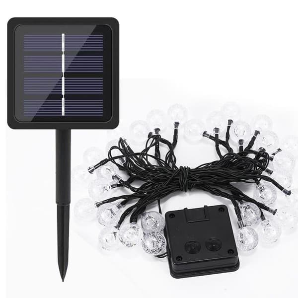 Solcelle-fe lys udendørs blomster, 6,5 m 30 LED-fe lys sol udendørs 8 tilstande KLB