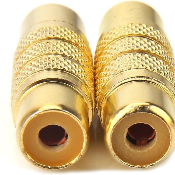 RCA-hon till RCA-guldpläterad ljud-/videoadapter eller koppling