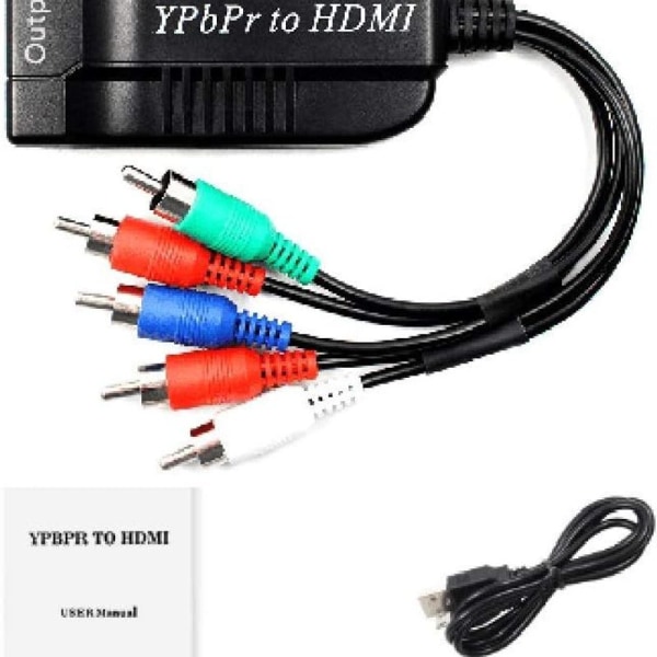 1080P HDMI til komponentkonverter skalerer, HDMI-inngang til YPbPr konverterer HDMI til