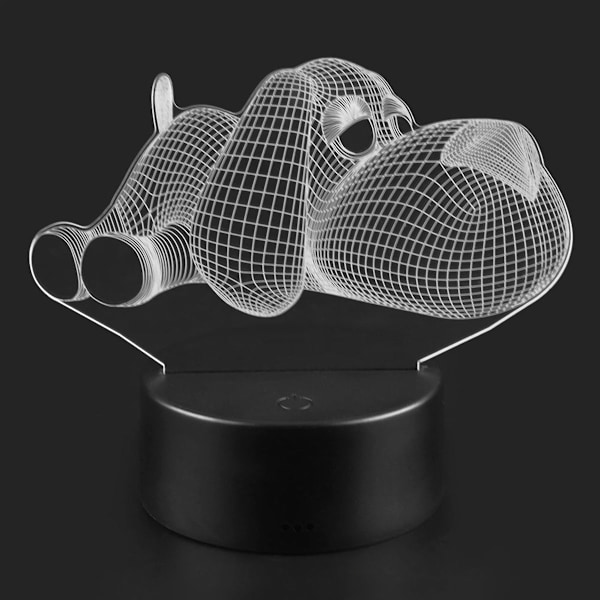 USB-lampefot med syv farger, berøringsbryter, 3D akrylpanel KLB