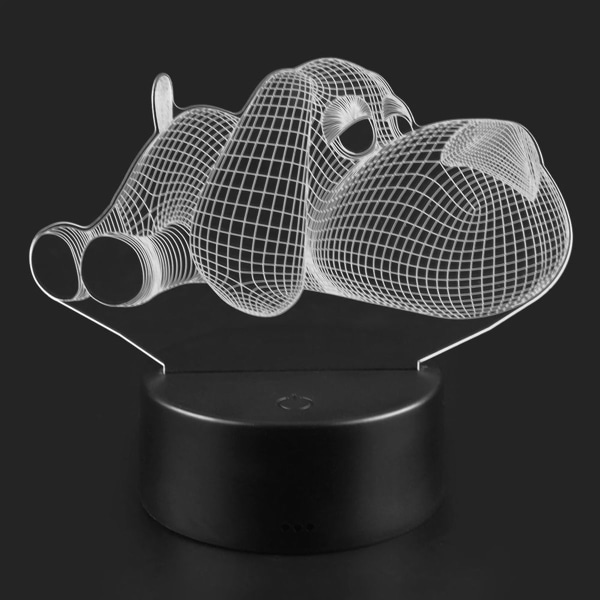 USB-lampfot med sju färger, touch-switch, 3D akrylpanel KLB